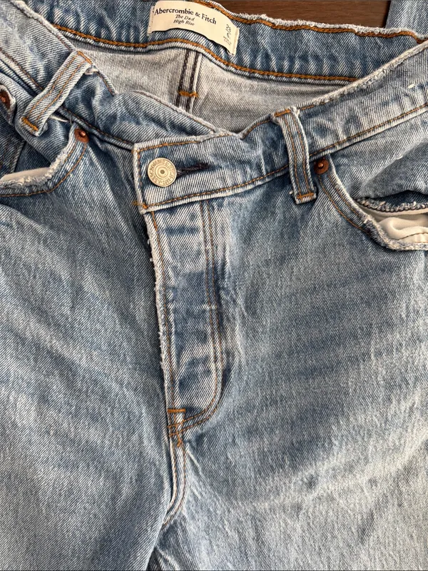 Abercrombie & Fitch Light Blue High Rise Jeans - Image 6