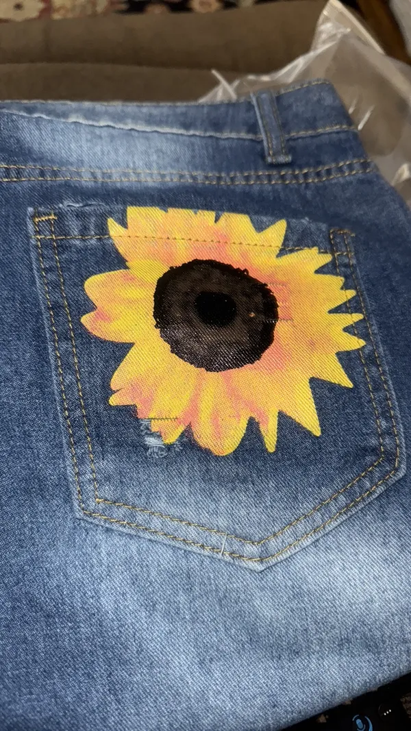 NWOT NWOT #Sunflower Patch #Distressed Blue #Jeans Size 14 - Image 5