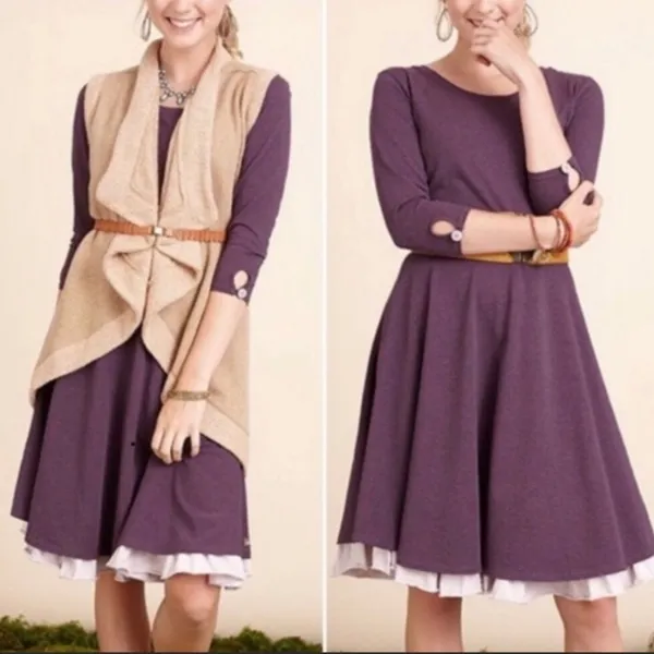 Matilda Jane purple queen of hearts dress size small‎ - Image 2