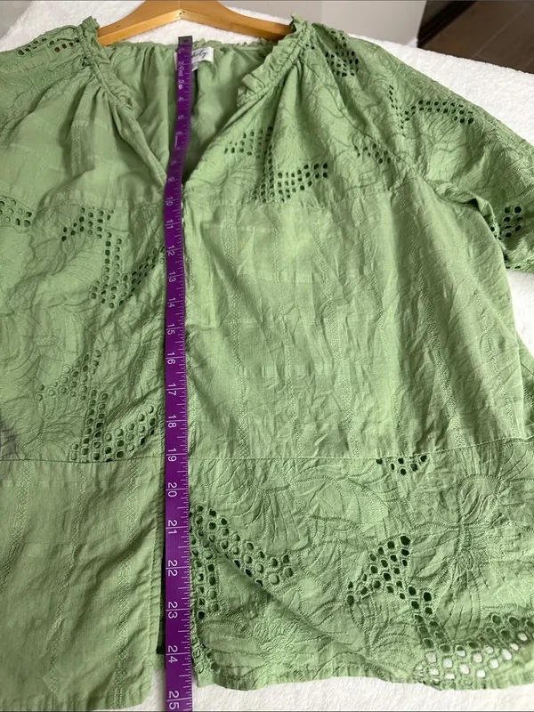 Wonderly Eyelet Button-Front Blouse - Image 9