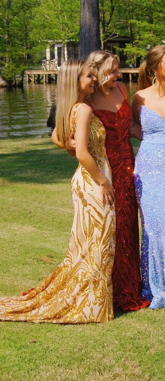 Prom Dress Gold Size 00 - Image 4