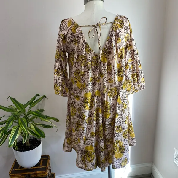 NWT Anthropologie Daily‎ Practice Mollie Floral Tunic Dress XS Boho Cottagecore - Image 7