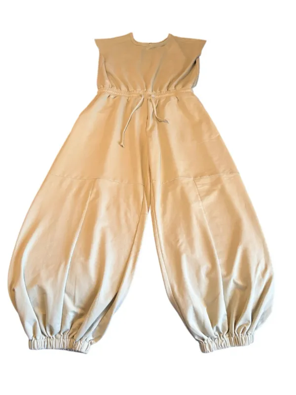 Sleeveless Balloon Leg Jumpsuit Size Xl Pale Green - Image 2