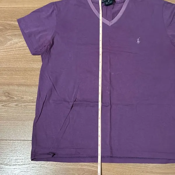 Vintage Ralph Lauren Sport Lavendar Purple 100% Cotton‎ T-Shirt Size Medium with - Image 6
