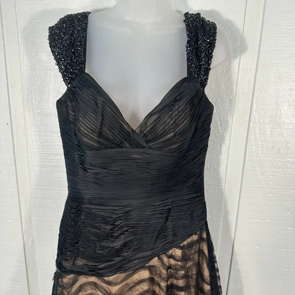 Jovani Black Sleeveless Beaded Formal Dress Size 8 EUC - Image 6