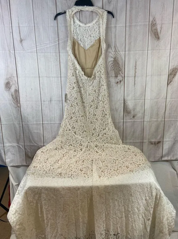 Lulu’s Love Everlasting White Floral Lace Mermaid Dress Brand New Size Medium - Image 5