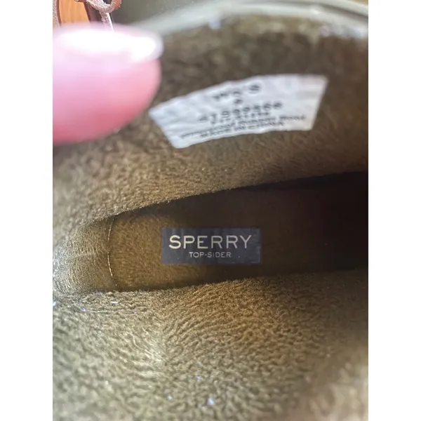 Sperry Top-Sider Saltwater Olive Green Rubber Rain Boots Womens 8 STS99566 - Image 9