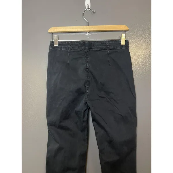 Free People Pants Womens 4 Gray Button Fly High Rise Straight Leg Stretch Chino - Image 6