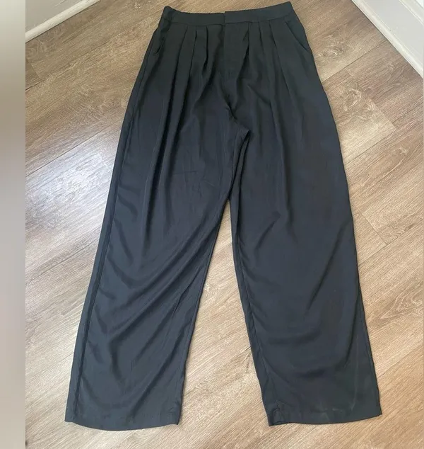 Terea NEW Black Pleated Trousers Dress Pants ~ 100% Lyocell ~ NWT Size L - Image 10