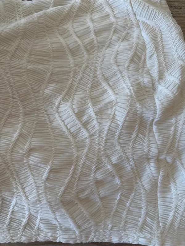 Salty Textured Tie-Front Mini Skirt in White Sarong - Image 5