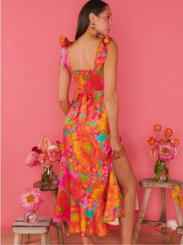 Show Me Your Mumu Garden Midi Dress Miss Malibu, EUC, Medium, MSRP $198 - Image 4