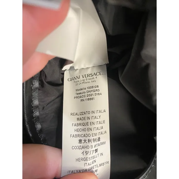 Versace Greca nylon & leather backpack NEW (VS1) - Image 14