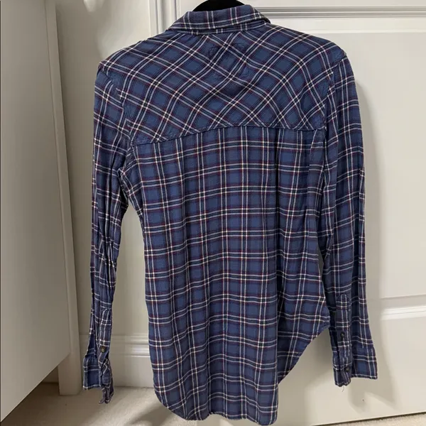 Abercrombie & Fitch Blue Cotton Flannel - Image 5
