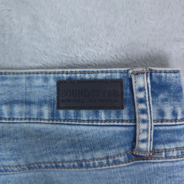 Sound/Style Farah Fit and‎ Flare Jeans Women 14 Blue Vintage Reunion Split Hem - Image 6