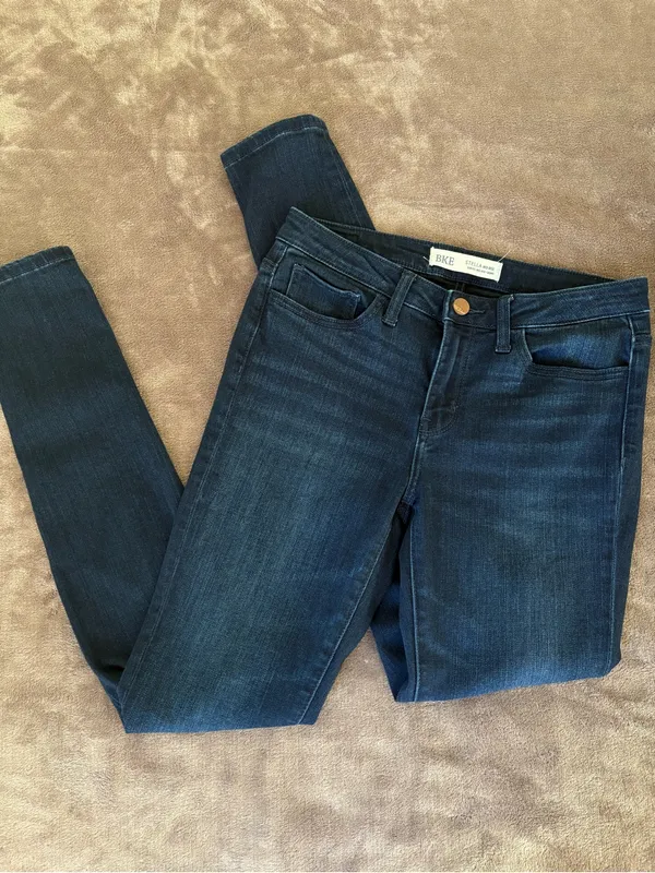 BKE Stella Mid-Rise Skinny Jeans Dark Wash Slim Fit Size 28x31.5 - Image 3