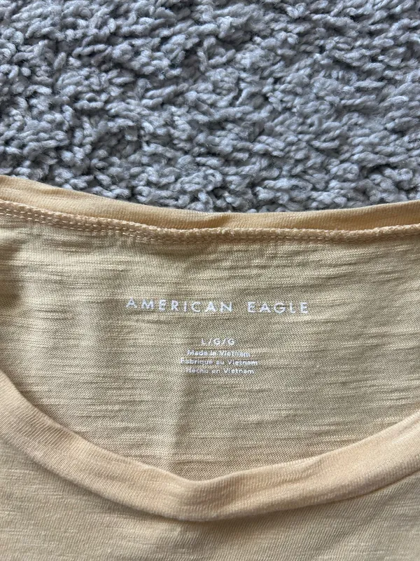 Butter yellow american eagle tee - Image 2