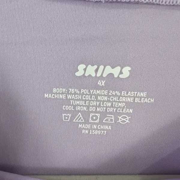 Skims 4x Long Sleeve Lavender Purple Bodysuit EUC - Image 2