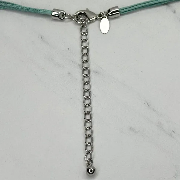Chico's Silver Tone Faux Turquoise Beaded Pendant Necklace ✨ - Image 3