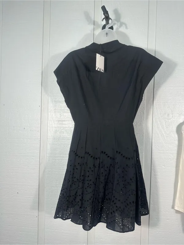 Zara Black Short Sleeve Dress Size Medium NWT - Image 5