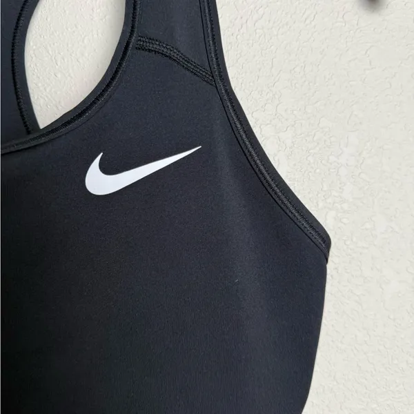 Nike Women Size Large Basic Black Sports‎ Bra - Image 2