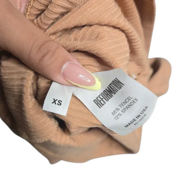 Reformation Tan‎ Lace-Up Top Size: XS - Image 2