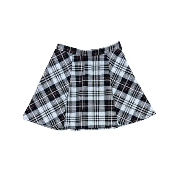 Altar'd State Plaid Mini Skirt Women's Size Large‎ Black Mustard Maroon USA - Image 2