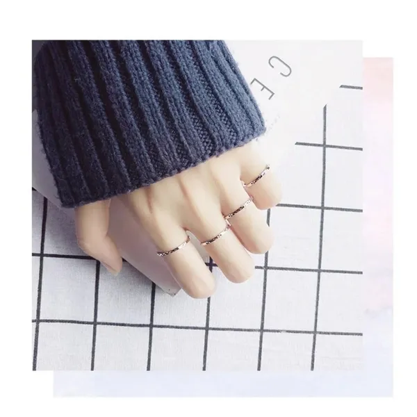 NEW 18k/.925‎ Rose Gold Dainty Stacking Midi Pinky Knuckle Ring - Image 14