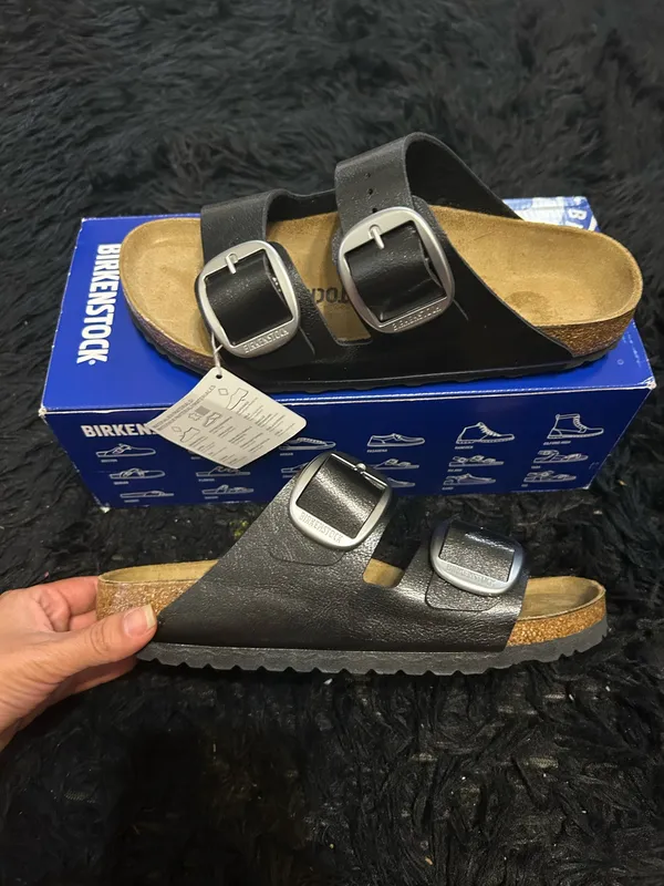 BIRKENSTOCK Arizona black gladiator sandals slippers shoes women’s eur 38 new - Image 9