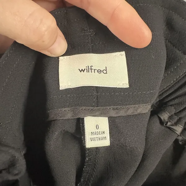 Wilfred‎ Pants Womens 0 Black Paperbag Waist Crepe Crop Elastic Waist Pockets - Image 11
