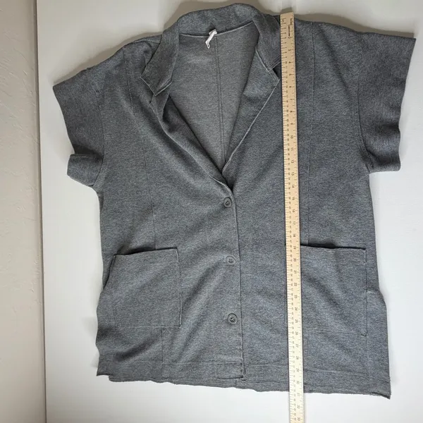 Daily Practice Anthropologie Heather Elbert Blazer Large Gray Streetwear Neutral - Image 13