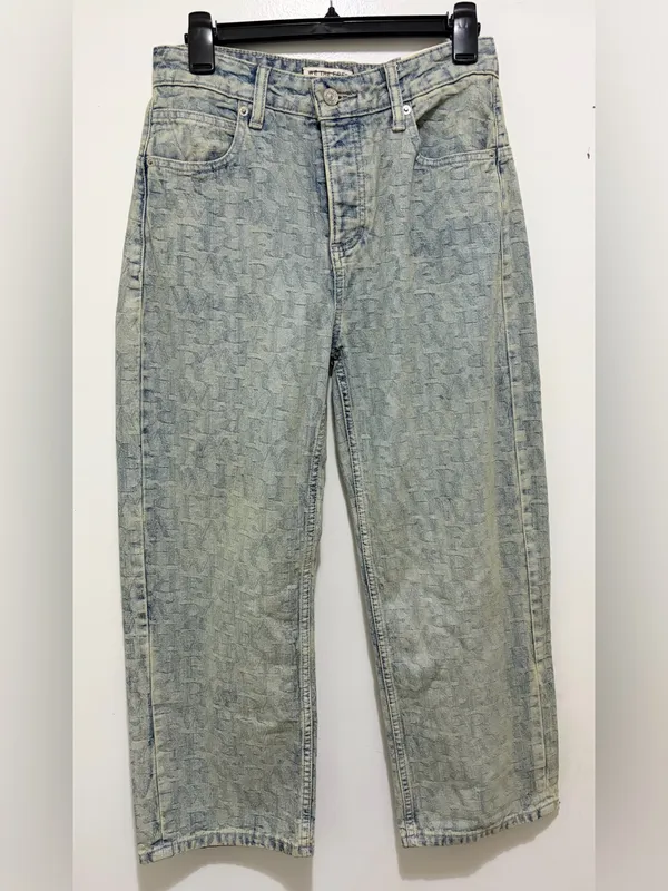 Free People We The Free Deep Trance Dropped Jacquard Jeans Sz.24 - Image 5