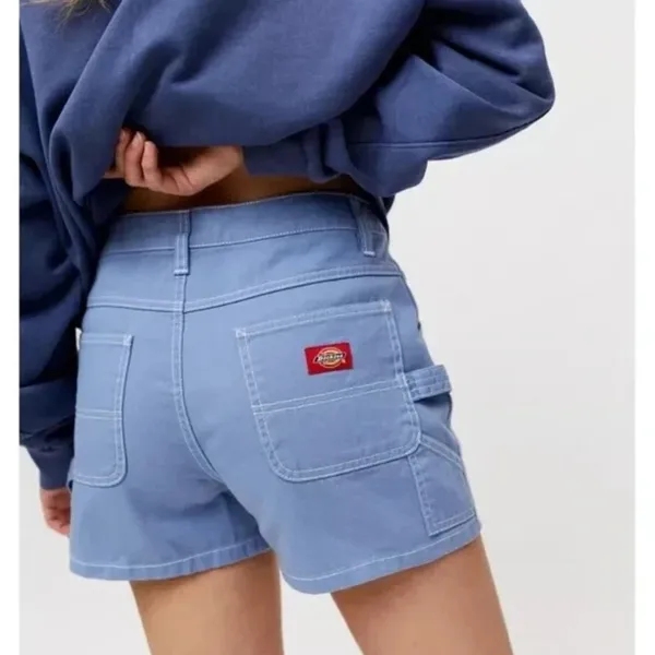 Dickies women Durable Twill Carpenter Shorts Chambray Blue 3" inseam - Image 2
