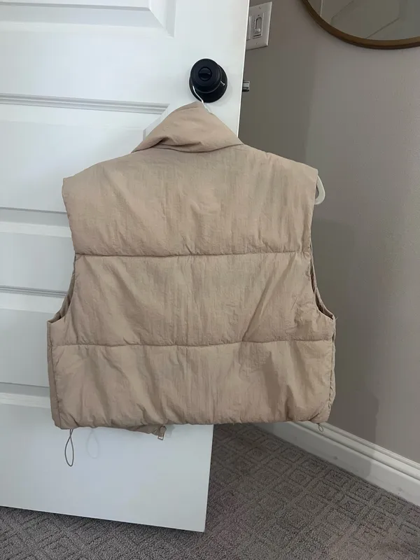 Love Tree Tan Puffer Vest with bows! - Image 2