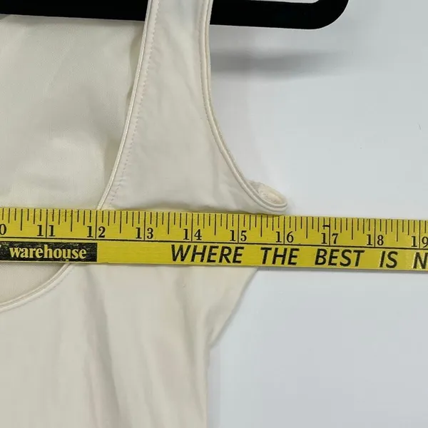 TAPEMEASURE Womens Shapewear Cami L Ivory‎ Open Bust Tummy Control Tank WYOB - Image 6