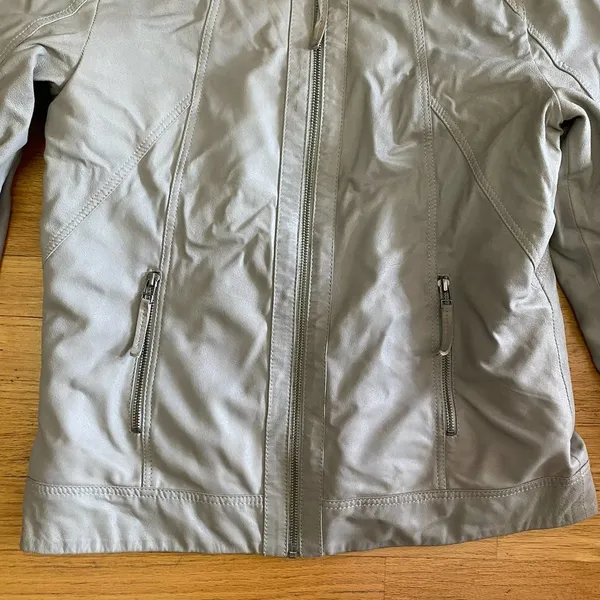 Peter Millar Soft Leather Bomber Minimalist Preppy Boho Moto Jacket M - Image 3