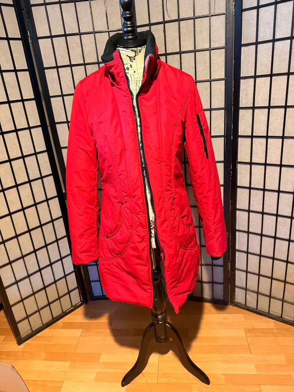 Wildflower Hood Puffer Ski polar expedition parka utility quilt colorful hiking - Image 2