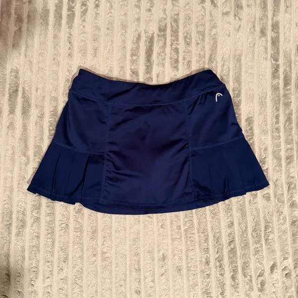 Head Womens Navy Blue Pleated Tennis Skort Size Small Activewear Skirt Pocket - Image 2