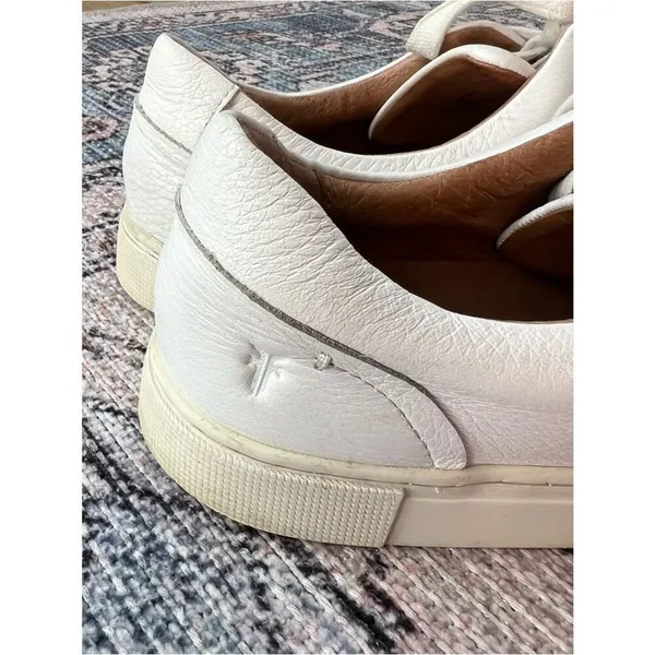 Frye Ivy Low Lace Up White Sneakers Leather Size 8.5 Shoes - Image 3