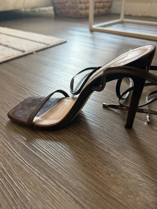 Steve Madden Wrap Heels Brown  - Image 4