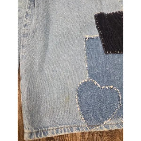 BDG Urban Outfitters Patchwork Wide Leg Puddle Jeans Skater 26" Waist - Image 3