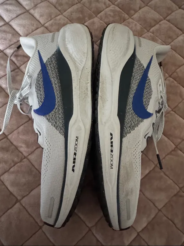 Nike Light Gray Running Sneakers with Blue Swoosh Pegasus 41 - Image 5