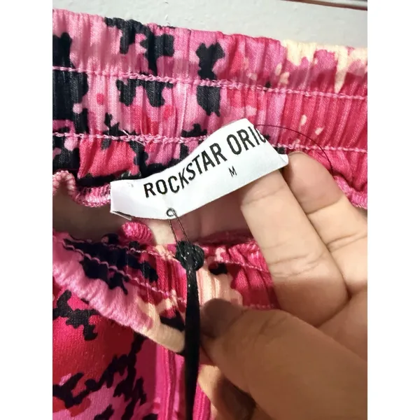 Rockstar Original Juliana Pink Digital Camo‎ Super Stacked Track Pant Sz M R - Image 4