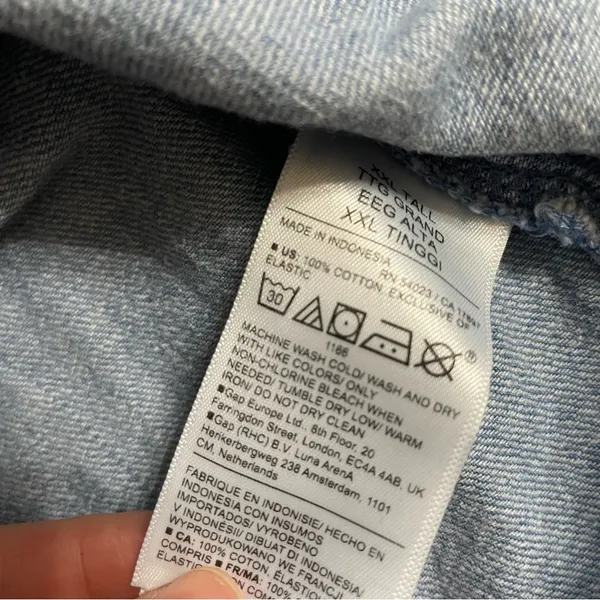 Old Navy Chambray Peasant Top Womens XXL Blue Boho Cottagecore Western Cotton - Image 7