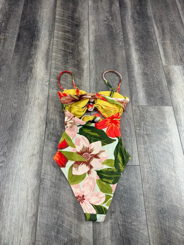 Aerie Cream Tropical Cutout One Piece Swimsuit - Image 6