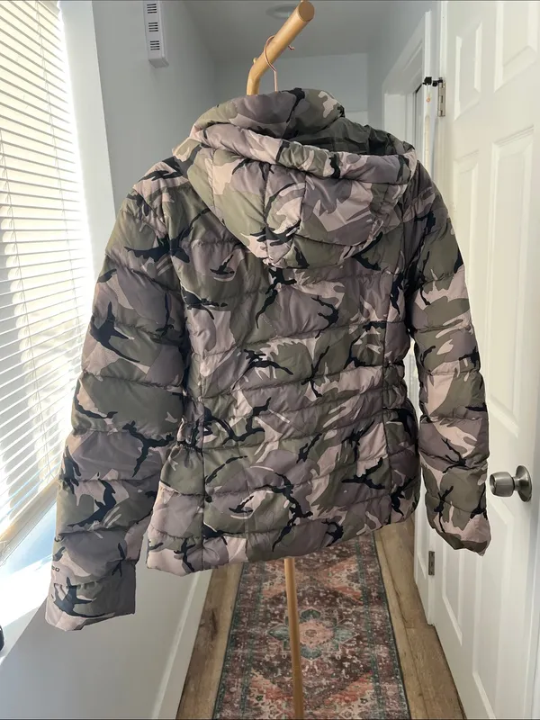The North Face Gotham II Hooded Down Puffer Jacket Camo Army Green - Women's XL - Image 4