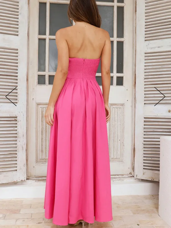 Hello Molly WISE TALES STRAPLESS MAXI DRESS PINK - Image 3