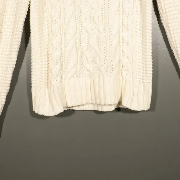 NWOT Lauren Ralph Lauren White Turtleneck Size Medium - Image 4