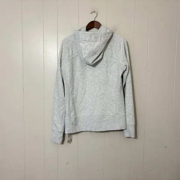 Lululemon Scuba Full Zip Hoodie Gray Size 14 NWT Cotton Athleisure Jacket Logo - Image 13