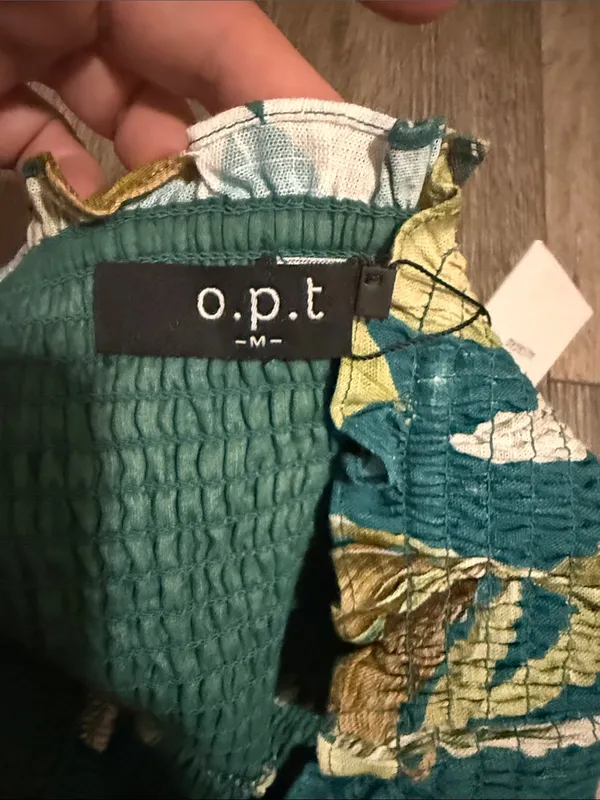Tuckernuck Teal Tropical Smocked Tank Top - Image 3