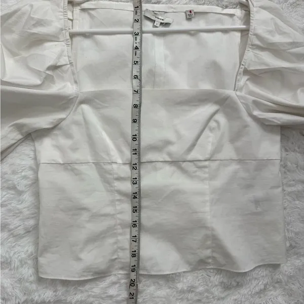 Vince White Square Neck Blouse Size 8 - Image 12